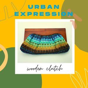 Urban Expressions Handbag Purse Clutch Bag Wood